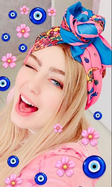 سحر قریشی خودش را به چشم نظر بست!/عکس