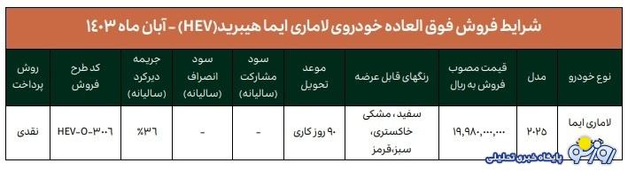 فروش فوری لاماری ایما آغاز شد+ قیمت فروش فوری لاماری ایما آغاز شد+ قیمت